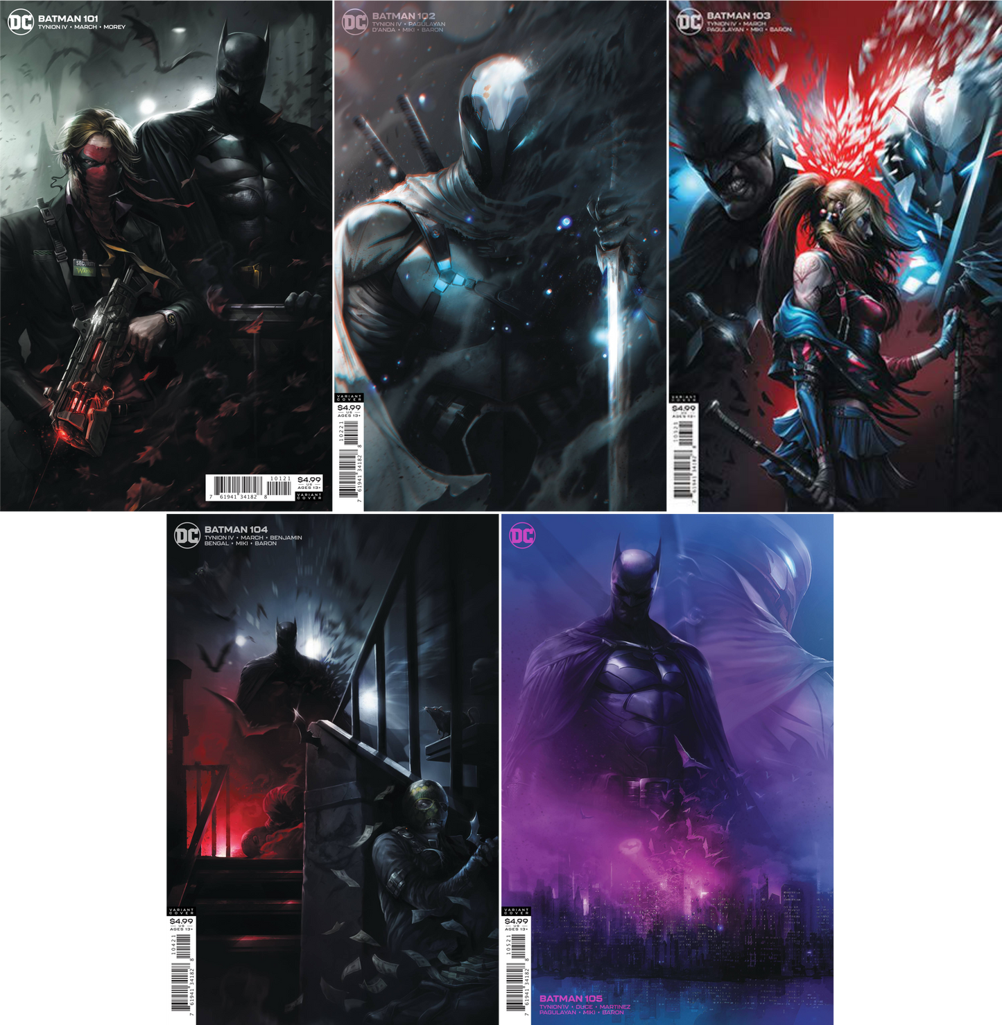 Batman #101 - #105 CF COLL Cvr B