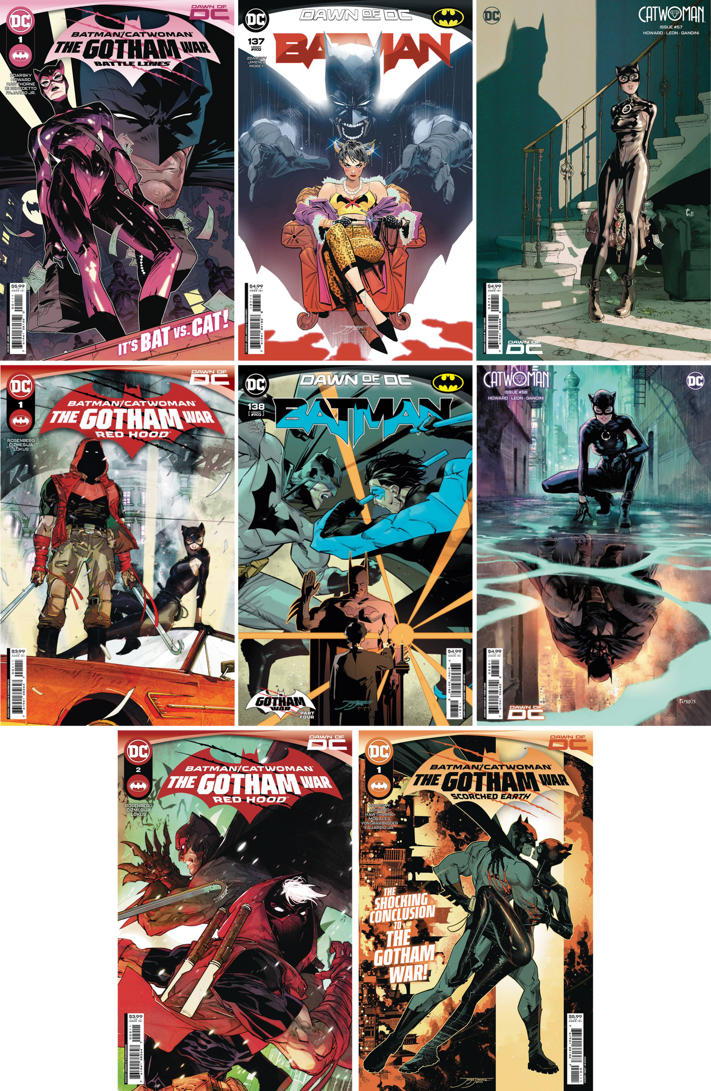 Batman Catwoman Gotham War Crossover CF COLL Mix Cvr