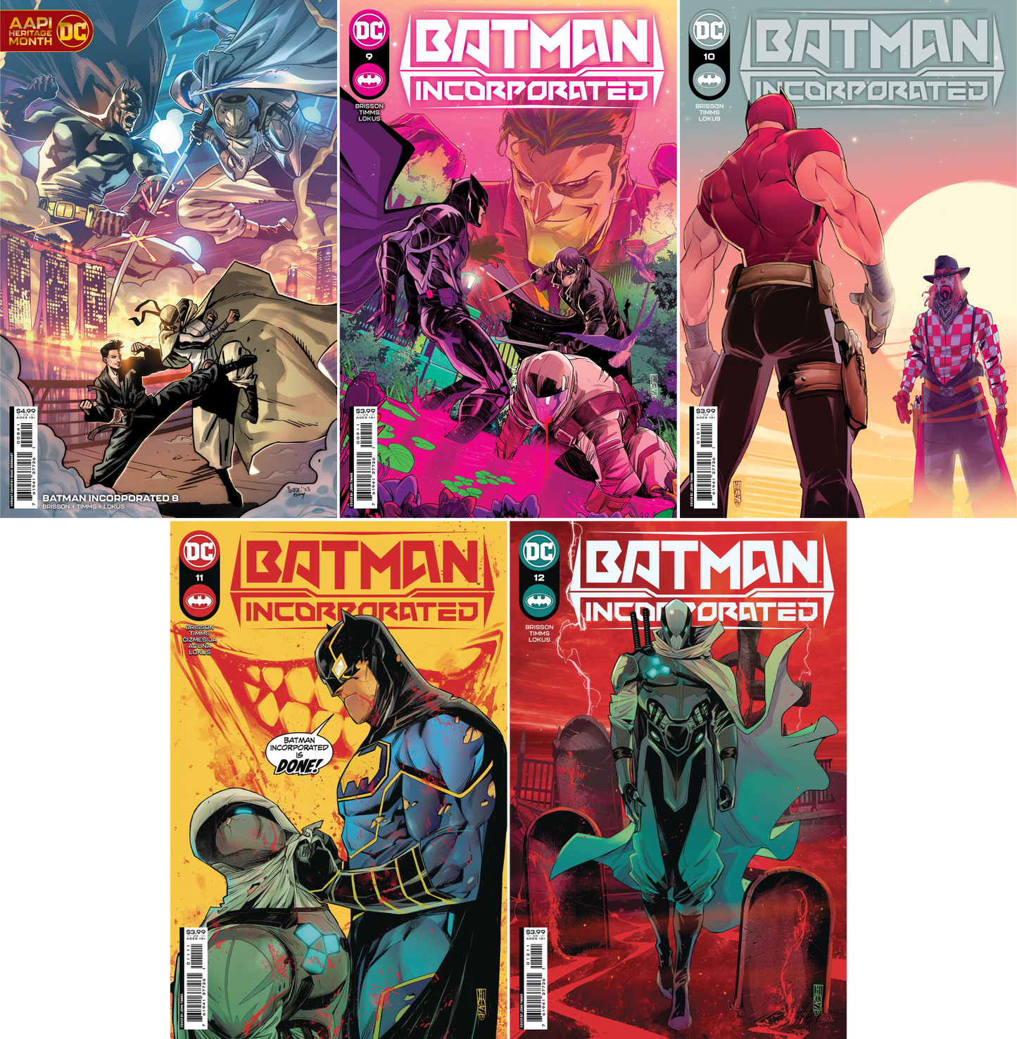 Batman Incorporated (2022) #8 - #12 CF COLL Mix Cvrs