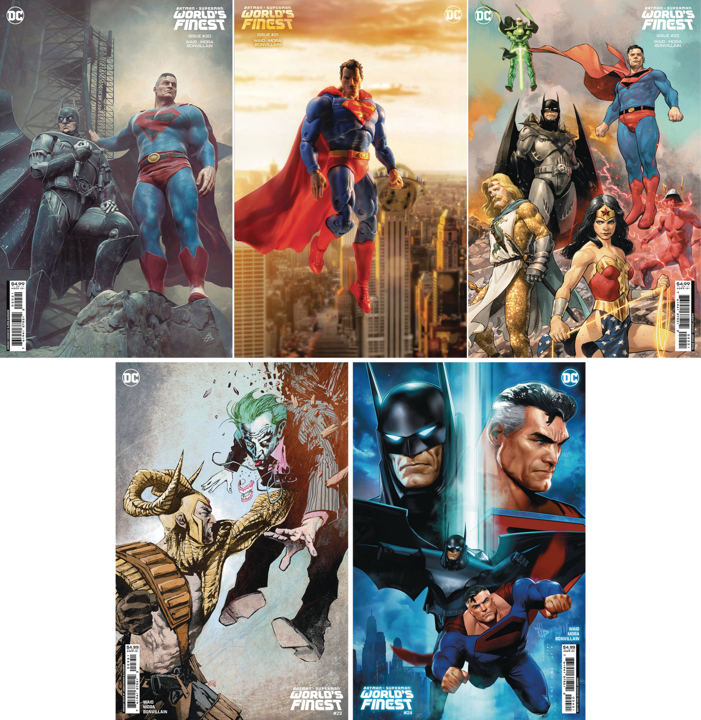 Batman Superman Worlds Finest (2022) #20 - #24 CF COLL Var Cvr