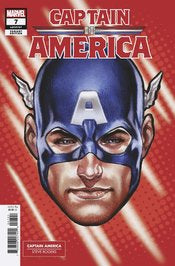 Captain America #7 Mark Brooks Headshot Var