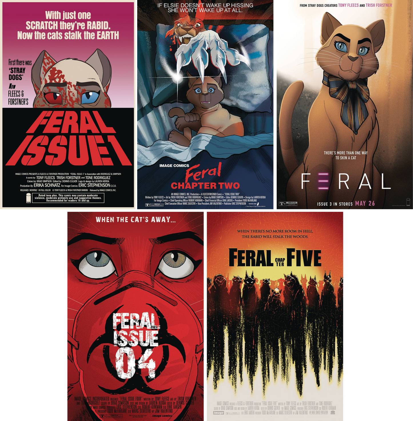 Feral #1 - #5 CF COLL Cvr B Horror Homage
