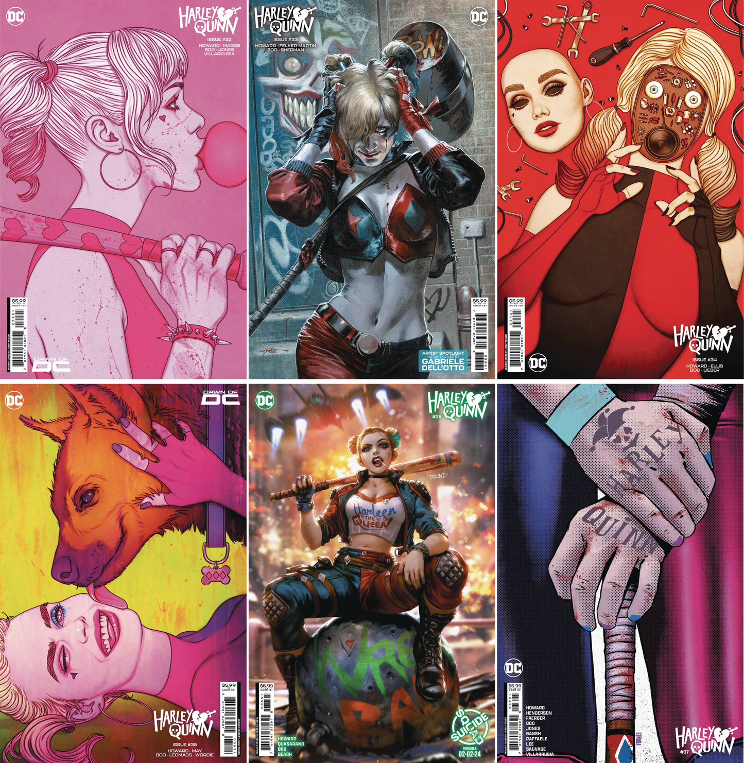 Harley Quinn (2021) #32 - #37 CF COLL Variant Cvrs