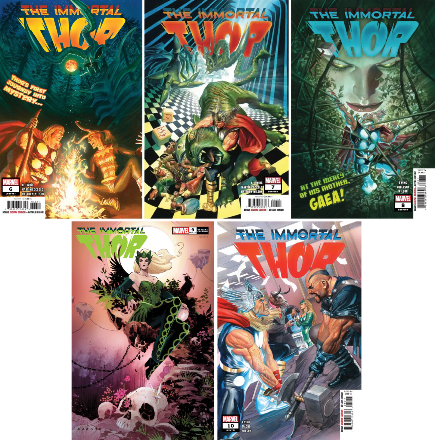 Immortal Thor #6 - #10 CF COLL Mix Cvrs