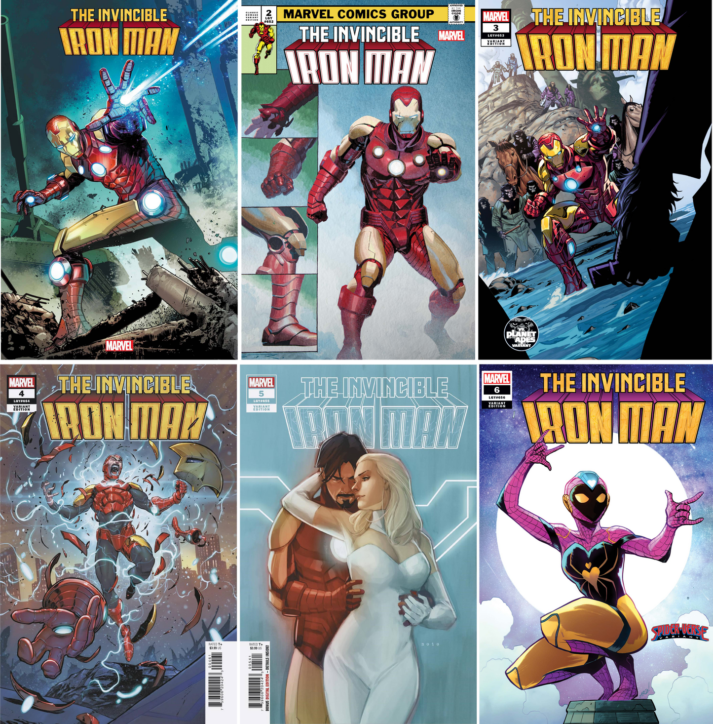 Invincible Iron Man (2022) #1 - #6 CF COLL Var Cvrs