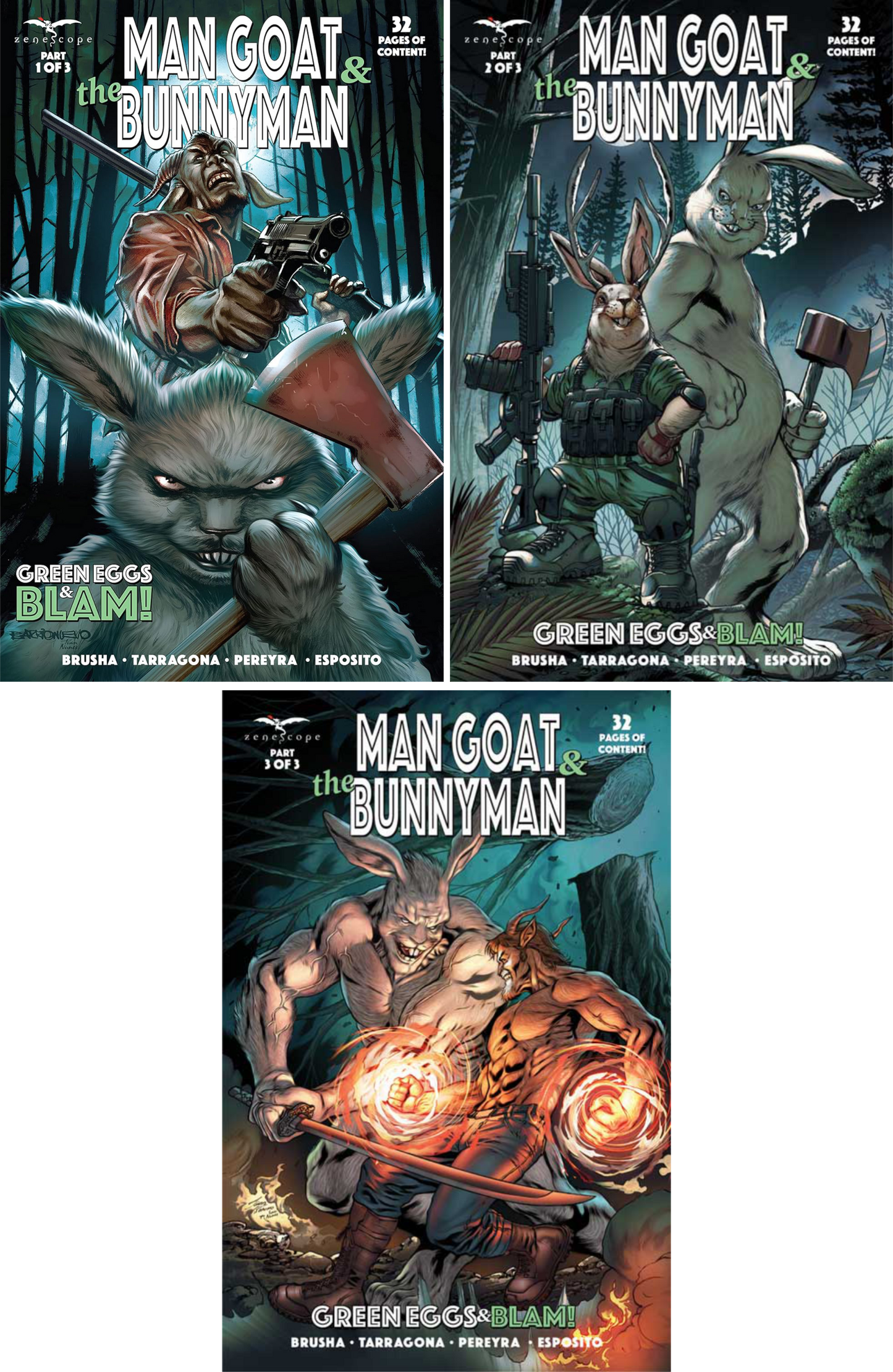 Man Goat & Bunnyman: Green Eggs & Blam #1 - #3 (Of 3) CF COLL Cvr A