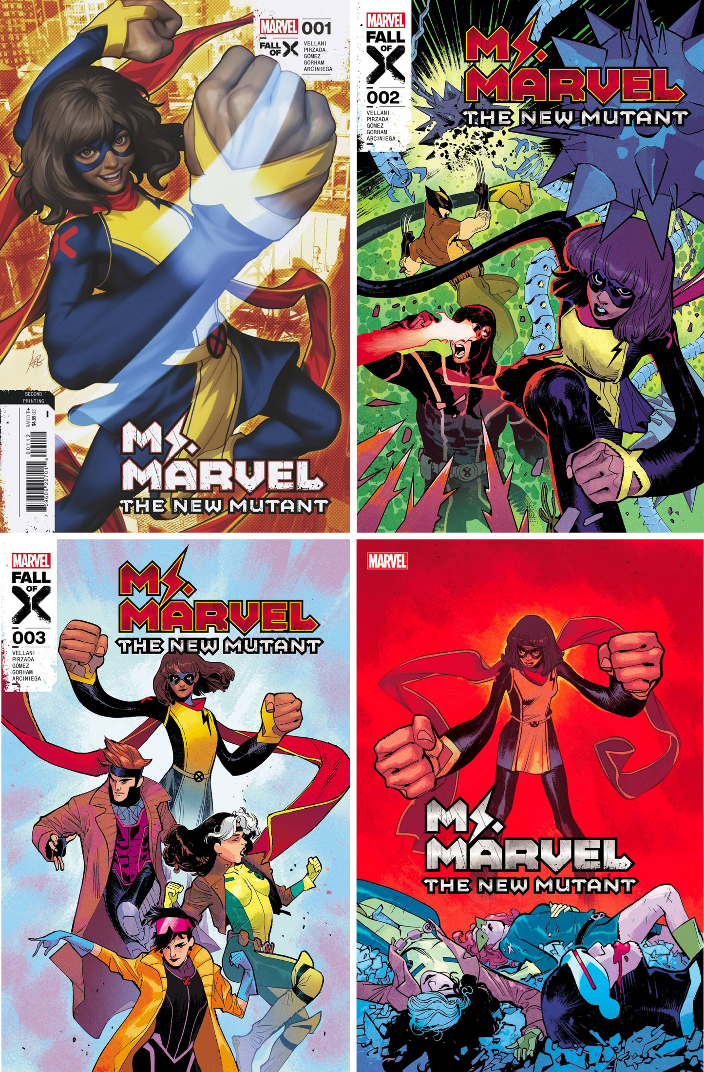 Ms Marvel New Mutant #1 - #4 CF COLL Mix Cvrs