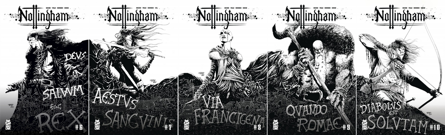 Nottingham #6 - #10 CF COLL Cvr B Black & White Var