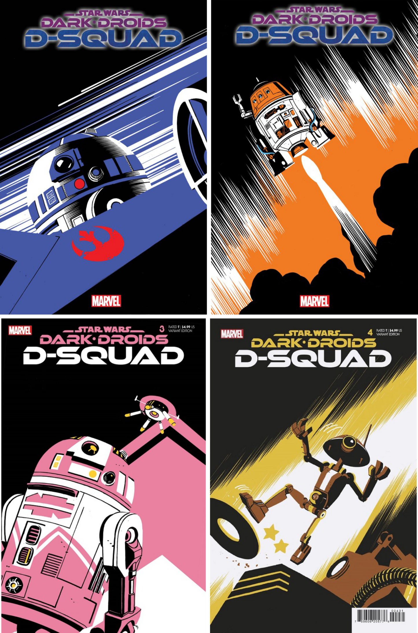 Star Wars Dark Droids D-Squad #1 - #4 (Of 4) CF COLL Var Cvr