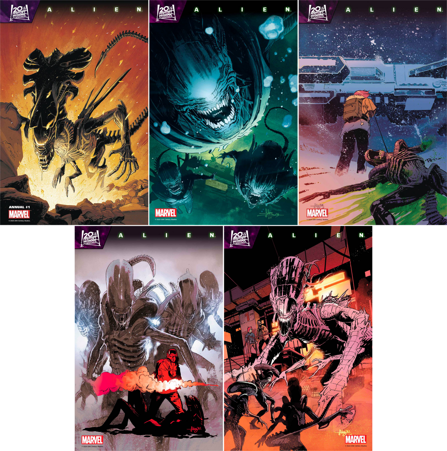Alien (2024): Descendant #1 - #4 + Annual (2023) #1 CF COLL Cvr A