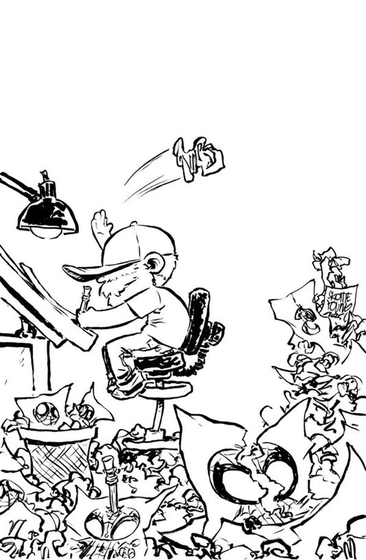 Amazing Spider-Man (2022) #70 1:100 Ratio Skottie Young 8 Deaths B&W Virgin Variant