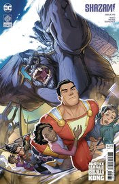 Shazam (2023) #4 Cvr G Woods Connecting Jl Godzilla Kong Csv