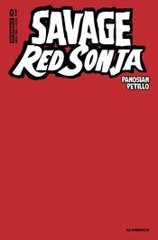 Savage Red Sonja #1 Cvr M Foc Red Blank Authentix