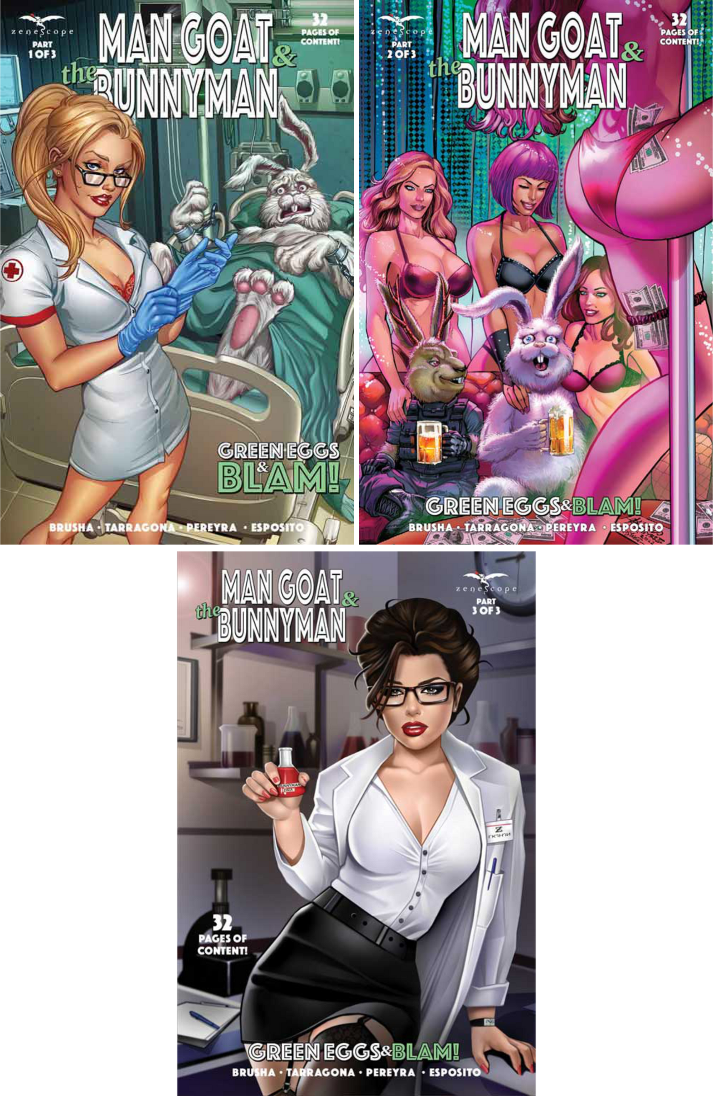 Man Goat & Bunnyman: Green Eggs & Blam #1 - #3 (Of 3) CF COLL Cvr C