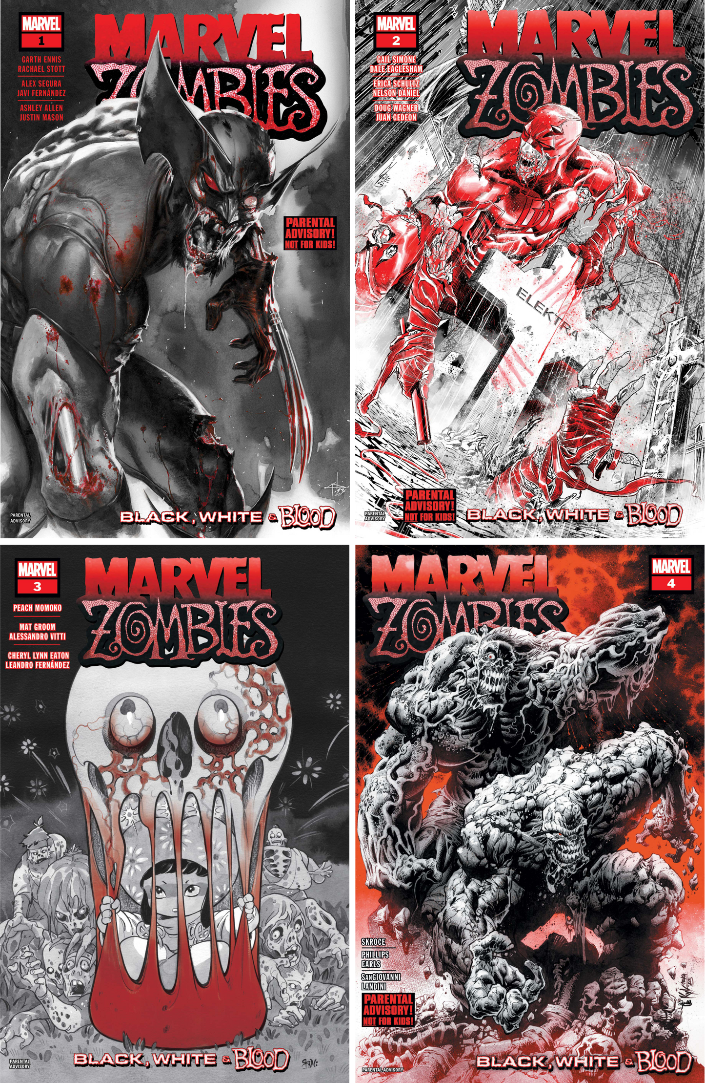 Marvel Zombies Black White & Blood #1 - #4 (Of 4) CF COLL Cvr A