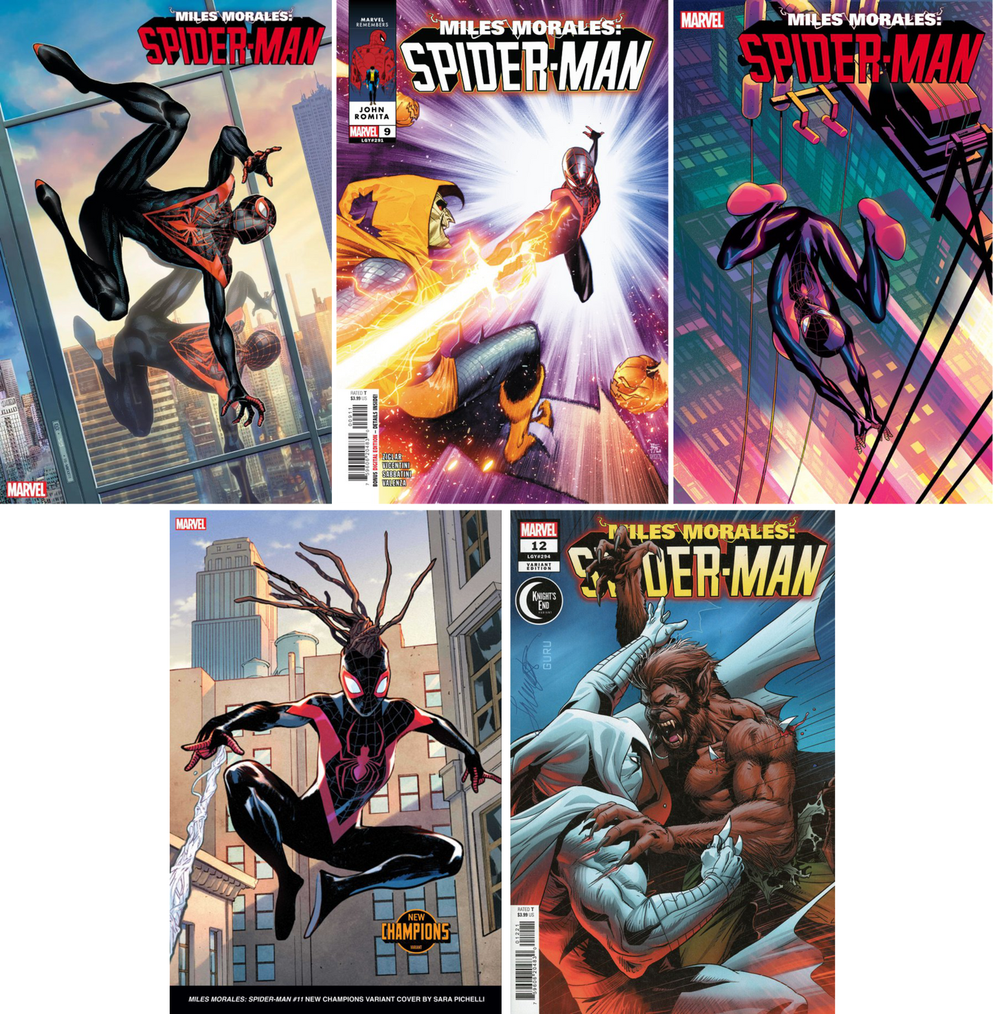 Miles Morales Spider-Man (2022) #8 - #12 CF COLL Mix Cvrs