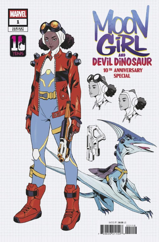 Moon Girl & Devil Dinosaur: 10th Anniversary Special #1 1:10 Ratio Anand Ramcheron Design Variant