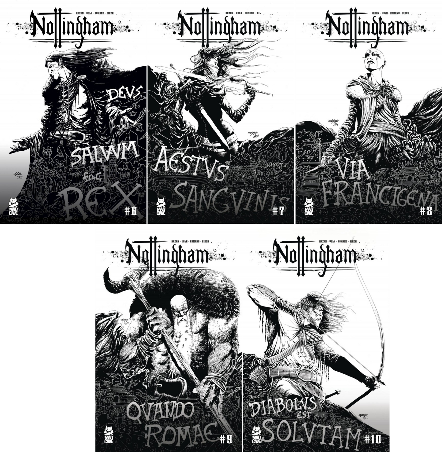 Nottingham #6 - #10 CF COLL Cvr B Black & White Var