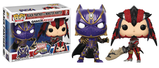 Pop Marvel Vs Capcom Black Panther Vs Monster Hunter 2-Pack Vinyl Fig