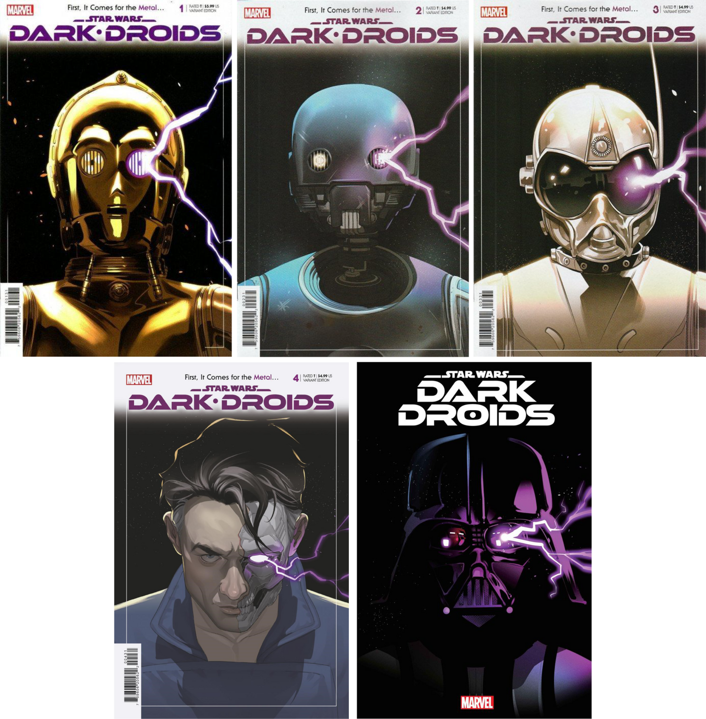 Star Wars Dark Droids #1 - #5 (Of 5) CF COLL Scourged Var