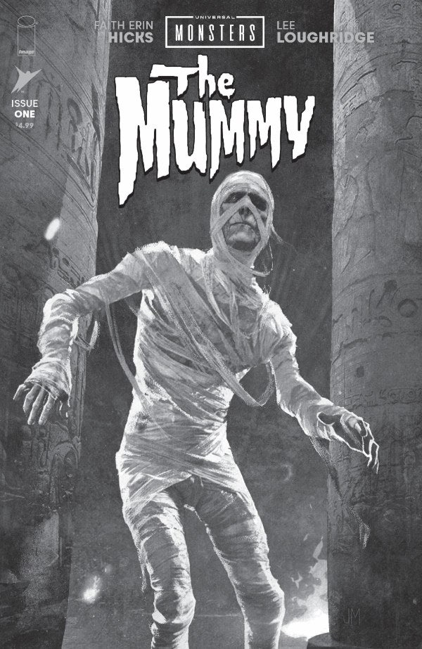 Universal Monsters Mummy (2025) #1 (Of 4) Cvr D 1:25 Ratio Joshua Middleton B&W Variant
