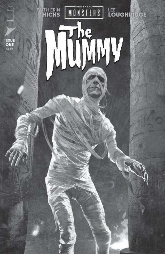 Universal Monsters Mummy (2025) #1 (Of 4) Cvr D 1:25 Ratio Joshua Middleton B&W Variant