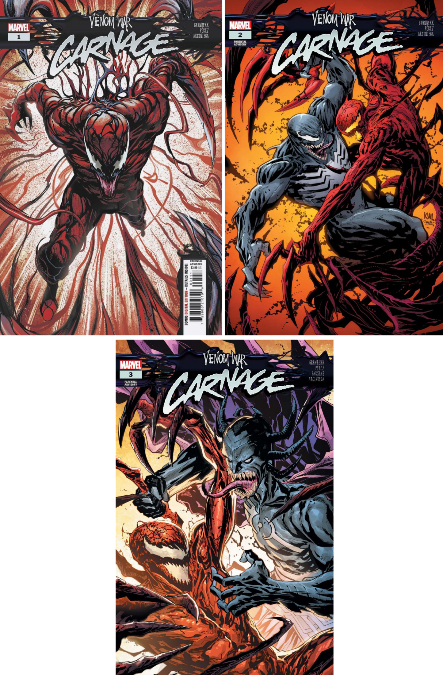 Venom War: Carnage #1 - #3 (Of 3) CF COLL Cvr A