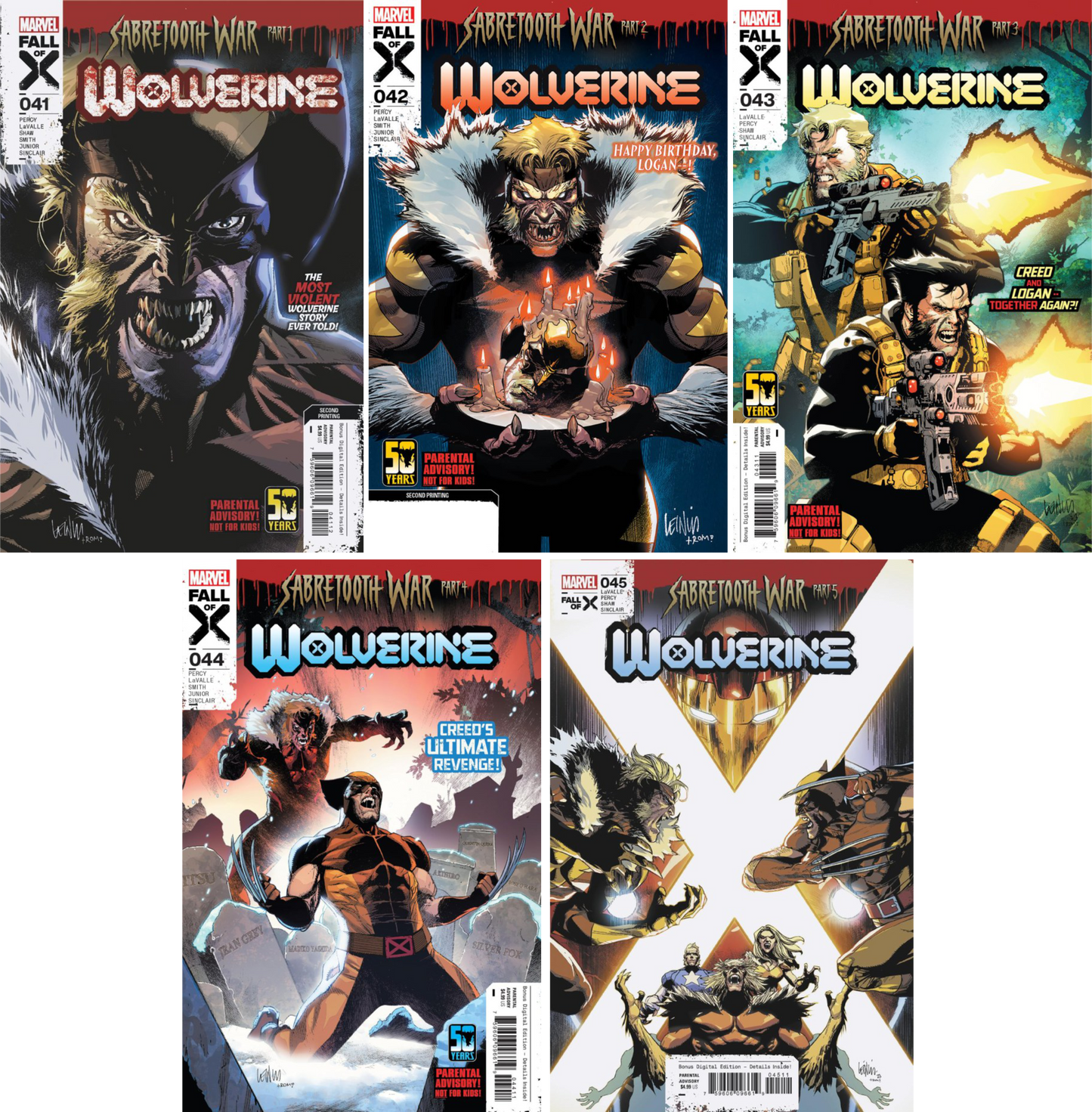Wolverine (2020) #41 - #45 CF COLL Mix Cvrs