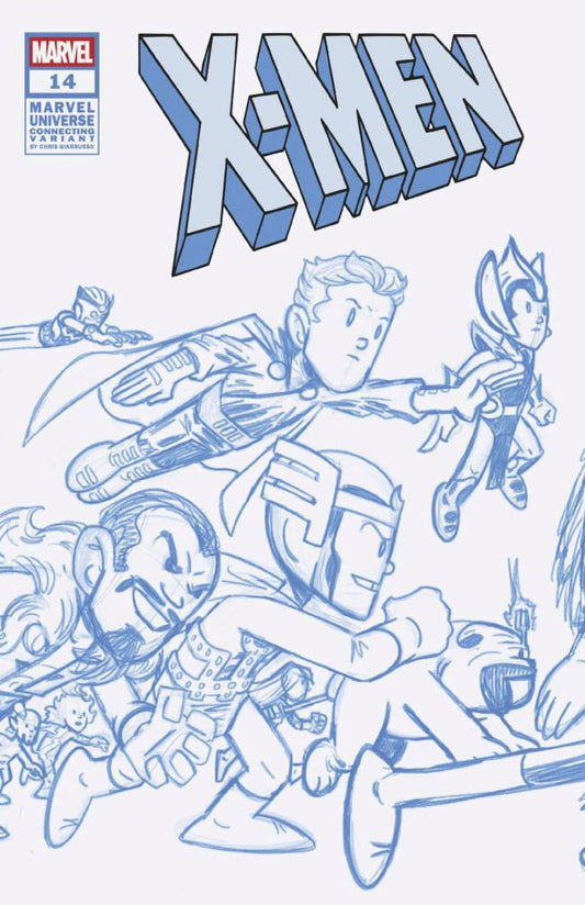 X-Men (2024) #14 1:50 Ratio Chris Giarrusso Blue Line Sketch Wraparound Connecting Variant